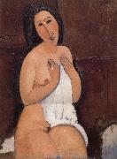 Amedeo Modigliani Nu assis a la chemise oil painting reproduction